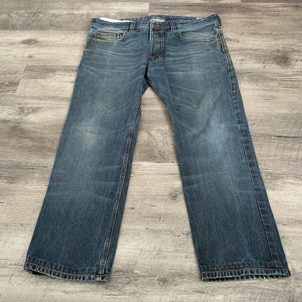 Diesel Jeans Safado Mens 34x26 Regular Slim Straight Button-Fly 08231 Wash